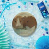 ダブルギニアピグバースデーパーティー紙プレート ペーパープレート (パーティー)