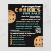 ダブルクッキーのロゴ、クッキーの販売資金調達 チラシ (正面)