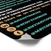 ダブルクッキーのロゴ、クッキーの販売資金調達 ポスター (角)