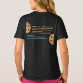 ダブルクッキーのロゴ、クッキーの販売資金調達 Tシャツ (裏面)