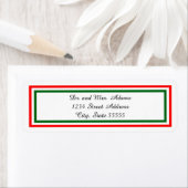 ダブルクリスマストリム – 差出人住所ラベル ラベル (インサイチュ)