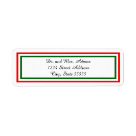 ダブルクリスマストリム – 差出人住所ラベル ラベル