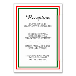 ダブルクリスマストリム – 披露宴挿入カード テーブルナンバー