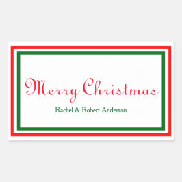 ダブルクリスマストリム – 長方形シール