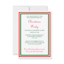 ダブルクリスマストリム–3x5クリスマスパーティー招待状