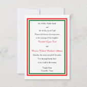 ダブルクリスマストリム – 3x5結婚式招待状 招待状 (正面)