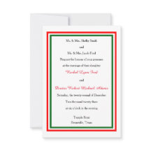 ダブルクリスマストリム – 3x5結婚式招待状