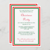 ダブルクリスマストリム–5x7クリスマスパーティー招待状 招待状 (正面/裏面)