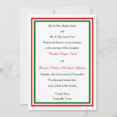 ダブルクリスマストリム–5x7結婚式招待状 招待状 (正面)