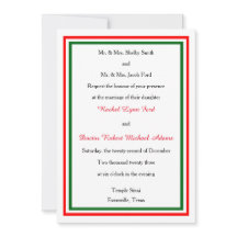 ダブルクリスマストリム–5x7結婚式招待状