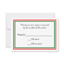 ダブルクリスマストリム – RSVPカード