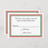 ダブルクリスマストリム – RSVPカード (正面/裏面)