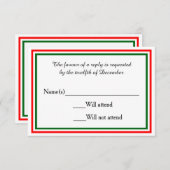 ダブルクリスマストリム – RSVPカード (正面/裏面)