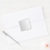 ダブルグレーグラデーショ空白のンテンプレートDIY文字&アート スクエアシール (封筒)
