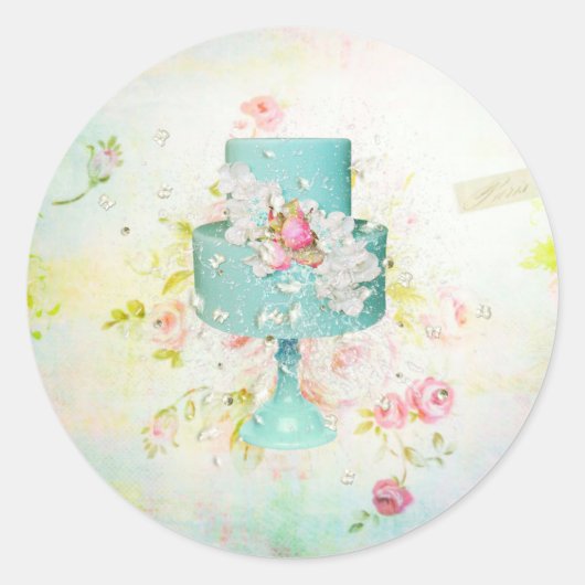 ダブルケーキステッカー ラウンドシール (正面)