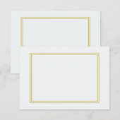 ダブルゴールドメタリックボーダー on バブルホワイト (正面/裏面)