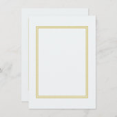 ダブルゴールドメタリックボーダー on バブルホワイト (正面/裏面)