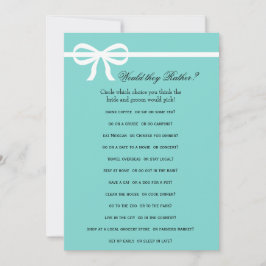 ダブルサイドアクア&ボウズブライダルシャワーゲーム