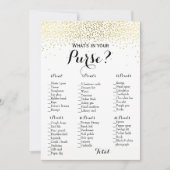 ダブルサイドゴールド コンフェッティ ベイビー ブライダル シャワー ゲーム 招待状 (正面)