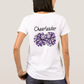 ダブルサイドシニアチアリーダー紫と白 Tシャツ (裏面)