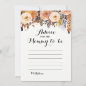 ダブルサイド秋の赤ちゃんシャワーゲーム 招待状 (裏面)