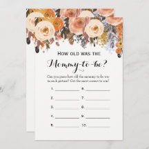 ダブルサイド秋の赤ちゃんシャワーゲーム