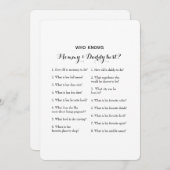 ダブルサイド2ベビーシャワーゲーム – アドバイス |ご存知の方 招待状 (正面/裏面)