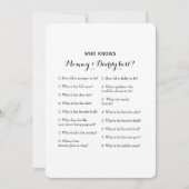 ダブルサイド2ベビーシャワーゲーム – アドバイス |ご存知の方 招待状 (正面)