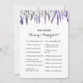 ダブルサイド2ベビーシャワーゲーム – アドバイス |ご存知の方 招待状 (正面)