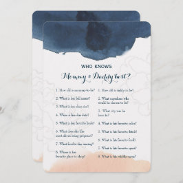 ダブルサイド2ベビーシャワーゲーム – アドバイス |ご存知の方 招待状