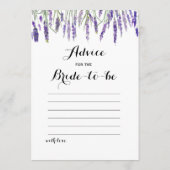 ダブルサイド – ブライダルシャワーゲームの古さ |アドバイス アドバイスカード (裏面)