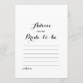 ダブルサイド – ブライダルシャワーゲームの古さ |アドバイス アドバイスカード (裏面)