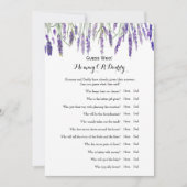 ダブルサイド – 赤ちゃんシャワーゲームの願い |誰を推測する 招待状 (正面)