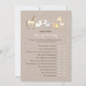 ダブルサイド – 赤ちゃんシャワーゲームの願い |誰を推測する 招待状 (正面)