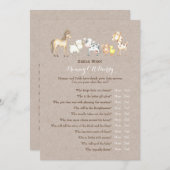 ダブルサイド – 赤ちゃんシャワーゲームの願い |誰を推測する 招待状 (正面/裏面)