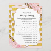 ダブルサイド – 赤ちゃんシャワーゲームの願い |誰を推測する 招待状 (正面/裏面)