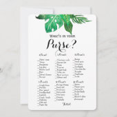 ダブルサイド – 2ブライダルシャワーゲーム財布 |ウィッシュ 招待状 (正面)