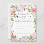 ダブルサイド – 2赤ちゃんシャワーゲーム – 歳 |アドバイス 招待状 (正面)