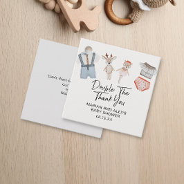 ダブルサンキューニュートラルツインズウェアメッセージカード フェイバータグ