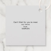 ダブルサンキューニュートラルツインズウェアメッセージカード フェイバータグ (裏面)