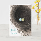 ダブルザラブカードツインズおめでとうカード カード (黄色い花)