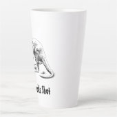 ダブルショットのカンガルーテニス選手 カフェラテマグ (正面)