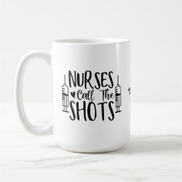 ダブルシリンジナースがショットを呼び出おもしろいすナース コーヒーマグカップ