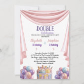 ダブルジョイントお誕生日パーティー 招待状 (正面)