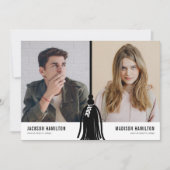 ダブルジョイント卒業タッセルパーティの招待状 招待状 (正面)