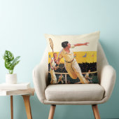 ダブルスのテニス試合 クッション (椅子)