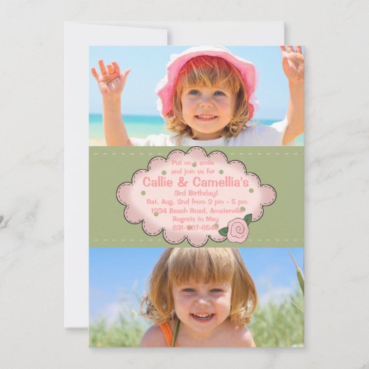 ダブルスイート2フォト招待状 招待状 (正面)