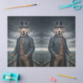 ダブルスエレガントテビクトリアンームパンク実験室ドッグアート 薄葉紙 (クラフト)