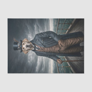 ダブルスエレガントテビクトリアンームパンク実験室ドッグアート 薄葉紙