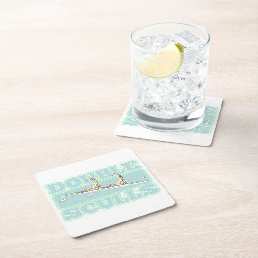 ダブルスカルボート スクエアペーパーコースター (インサイチュ)
